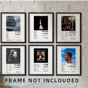 8x10 Canvas Prints Unframed Set of 6 Music Album Cover Posters